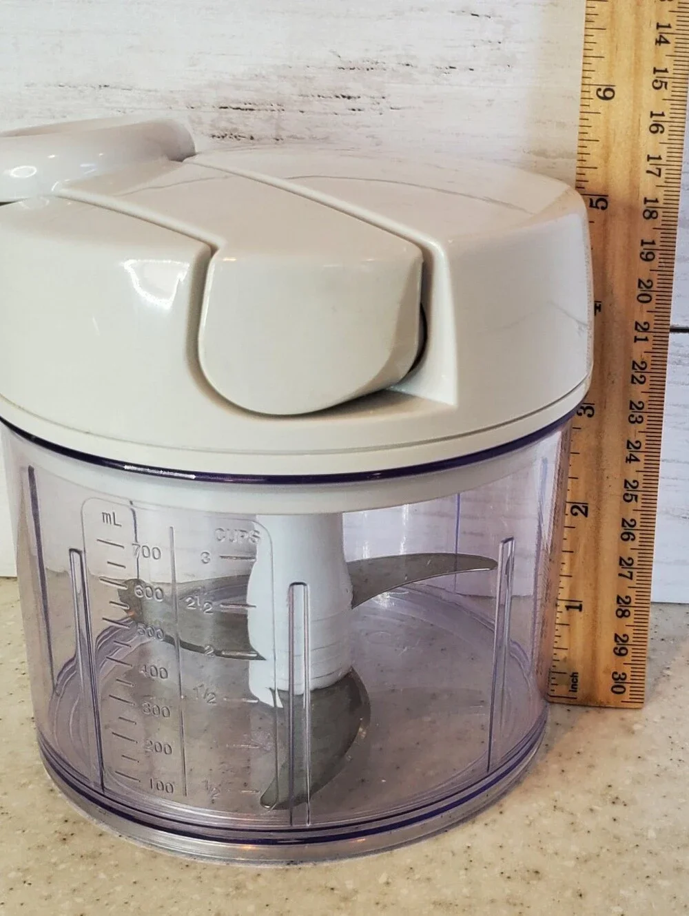 Pampered Chef Manual Food Processor Chopper 3 Cup Pull Handle Salsa Prep
